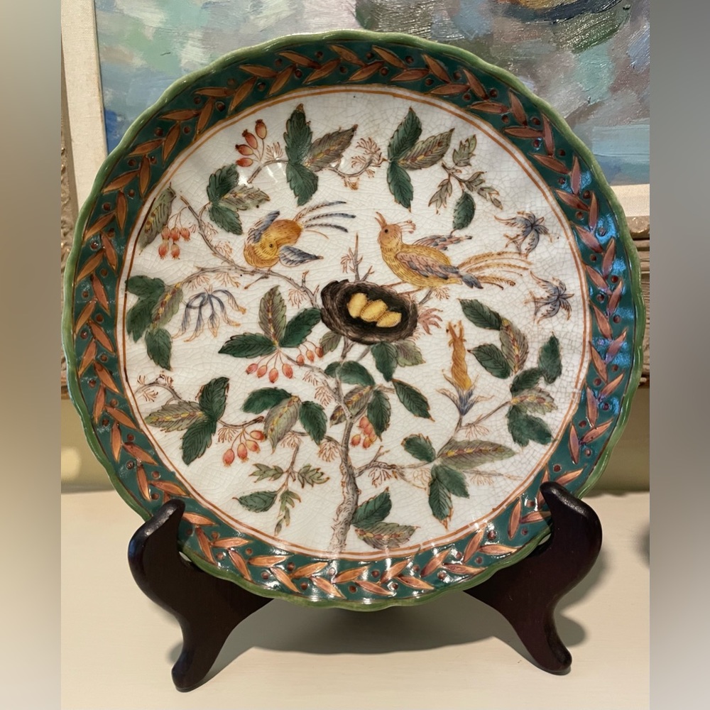 Pair of Wong Lee 1895 Vintage Porcelain Plates